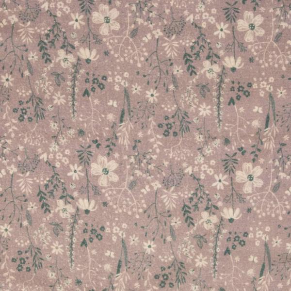 Joy - Double Gauze, Blumen, floral, altrosa